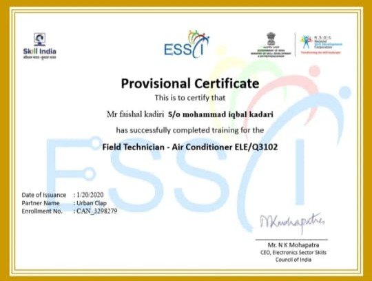 ISO certificate